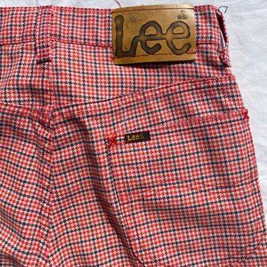 VINTAGE Lee Rider Gingham Boot Cut Flare Pants - Sz 2-4